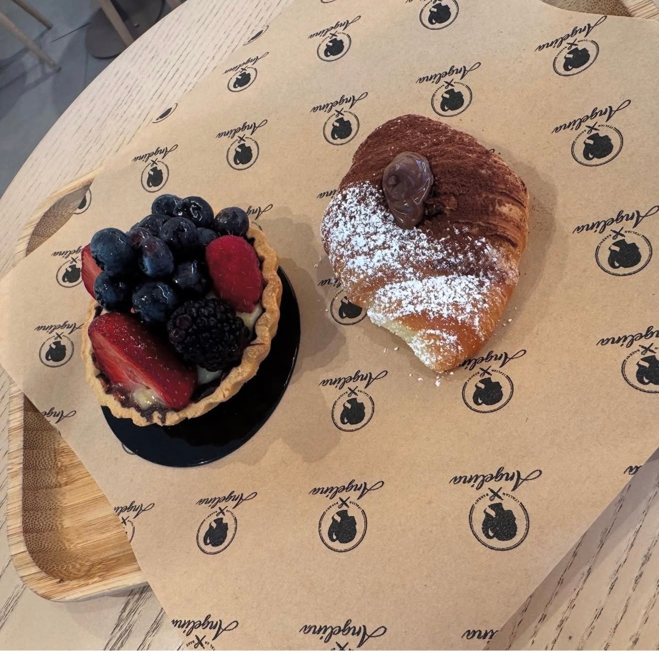 Angelina pastry — croissant and berry tart